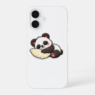 Funda Para iPhone 16 Lindo Panda Durmiendo con Almohada