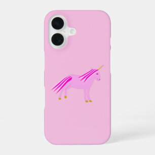 Funda Para iPhone 16 Lindo Unicornio Rosa Bebé Niña