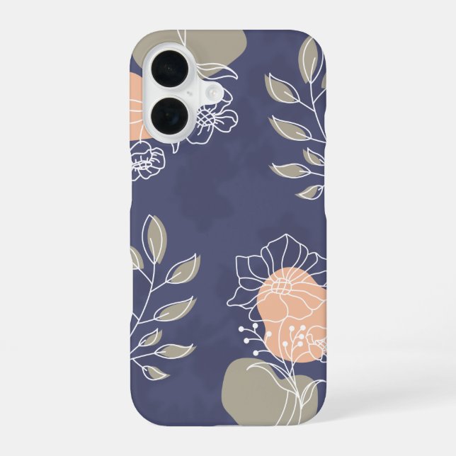Funda para iPhone 16 'Línea Artística Botánica Ter (Reverso )