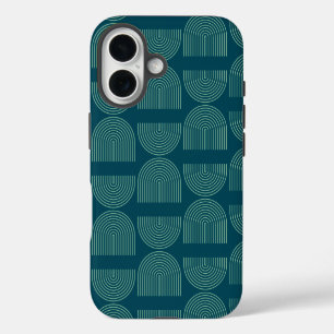 Funda Para iPhone 16 Líneas de arco modernas de mediados de siglo elega
