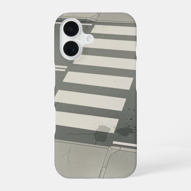 Funda Para iPhone 16 Líneas de paso de peatones retro (Reverso )