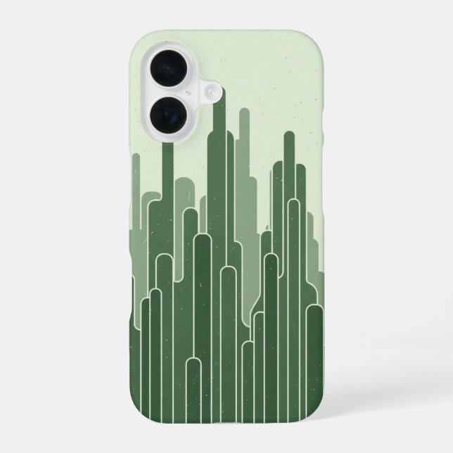 Funda Para iPhone 16 Líneas del Bosque Vintage (Reverso )