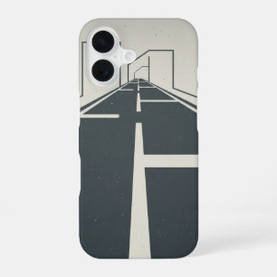 Funda Para iPhone 16 Líneas divisorias de carretera retro