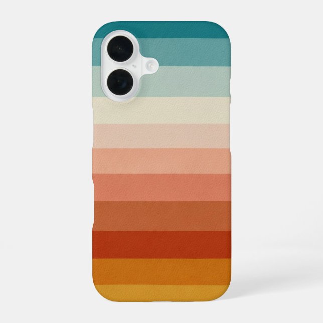 Funda Para iPhone 16 Líneas Retro en Capa Suave (Reverso )