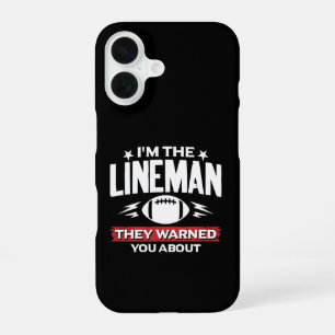 Funda Para iPhone 16 Liniero de Fútbol Americano Sobre el Que Te Advirt