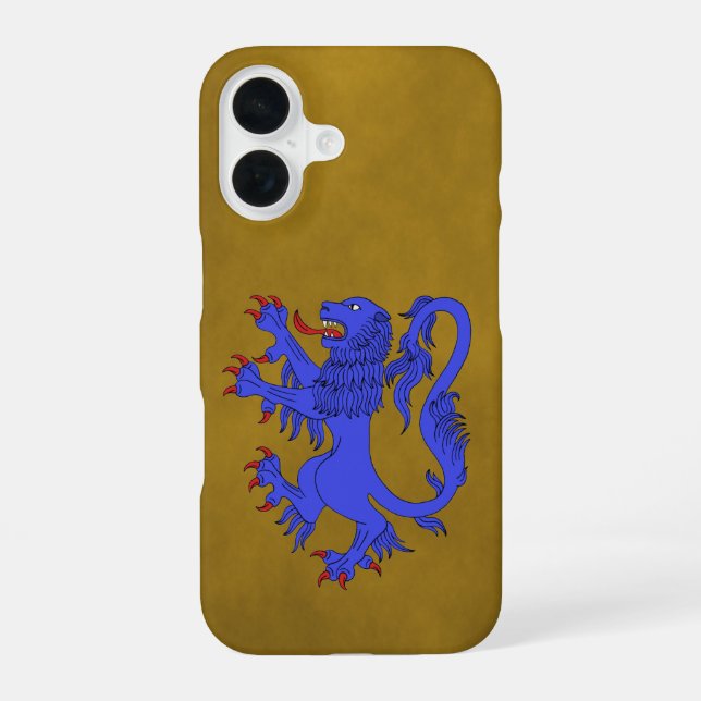 Funda Para iPhone 16 Lion Rampant Azure (Reverso )