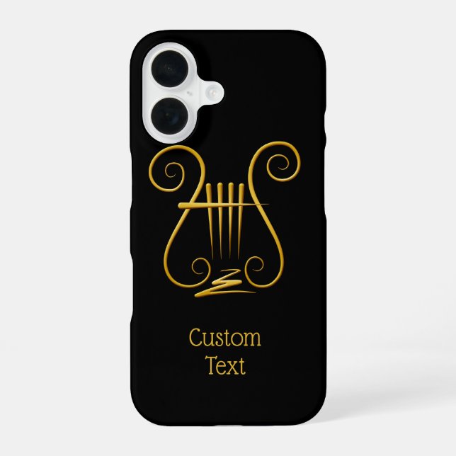 Funda Para iPhone 16 Lira Dorada (Reverso )