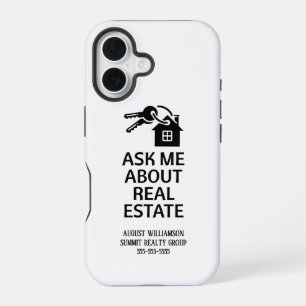 Funda Para iPhone 16 Llaves de casa de bienes raíces modernos