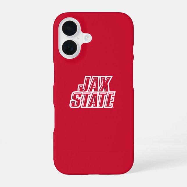 Funda Para iPhone 16 Logo de la Universidad Estatal de Jacksonville JAX (Reverso )