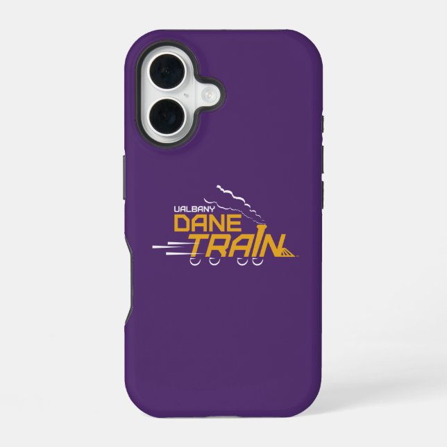 Funda Para iPhone 16 Logo del Dane Train de UAlbany (Reverso )