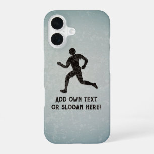 Funda Para iPhone 16 Logotipo de ejecución - Estilo Metalizado envejeci