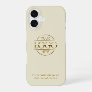 Funda Para iPhone 16 Logotipo de empresa de negocios personalizado mini