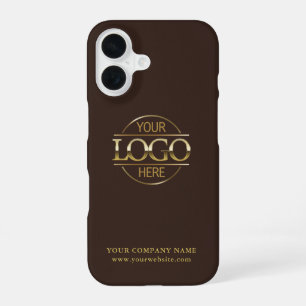Funda Para iPhone 16 Logotipo de empresa de negocios personalizado mini