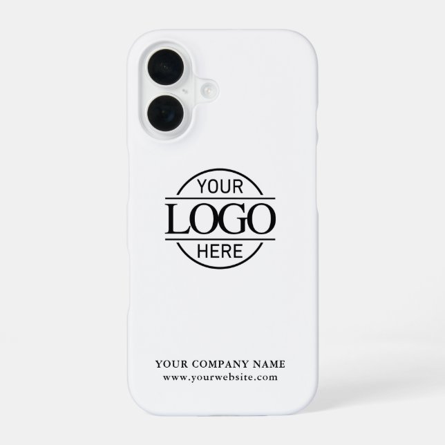 Funda Para iPhone 16 Logotipo de empresa de negocios personalizado mini (Reverso )