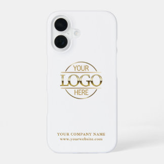 Funda Para iPhone 16 Logotipo de empresa de negocios personalizado mini