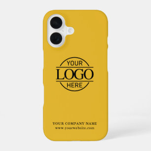 Funda Para iPhone 16 Logotipo de empresa de negocios personalizado mini