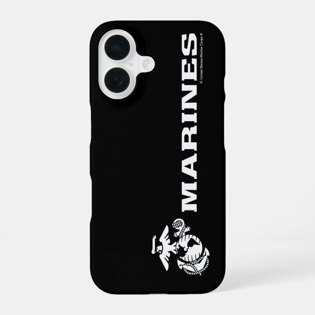 Funda Para iPhone 16 Logotipo del USMC - Blanco (Reverso )