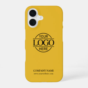 Funda Para iPhone 16 Logotipo empresarial de empresa promocional amaril