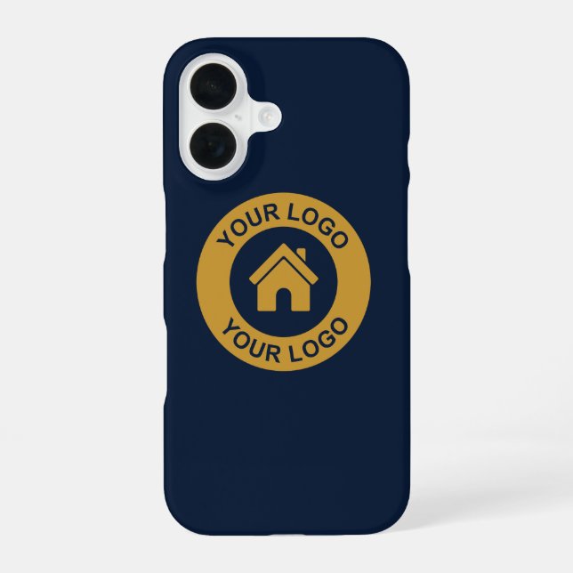 Funda Para iPhone 16 Logotipo Empresarial Personalizado Simple (Reverso )