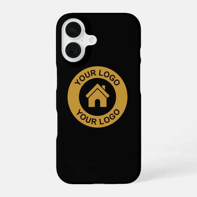 Funda Para iPhone 16 Logotipo Empresarial Personalizado Simple (Reverso )