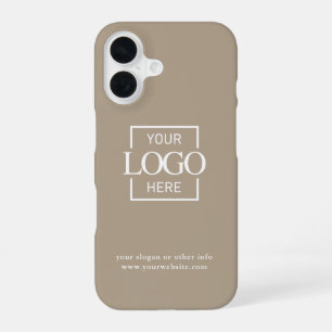 Funda Para iPhone 16 Logotipo minimalista moderno personalizado de bran