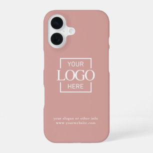Funda Para iPhone 16 Logotipo minimalista moderno personalizado de bran