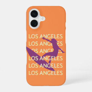 Funda Para iPhone 16 Los Angeles Travel Art, California, Travel, Naranj
