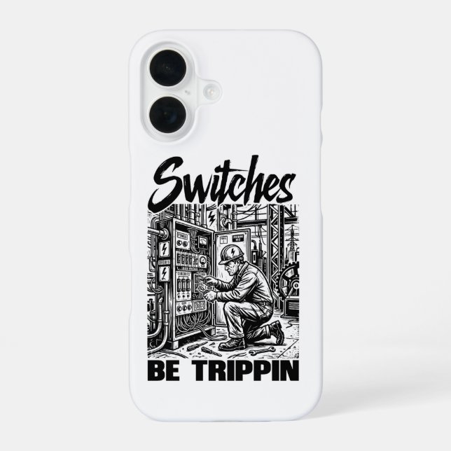 Funda Para iPhone 16 Los interruptores están tropezando Ingeniero eléct (Reverso )