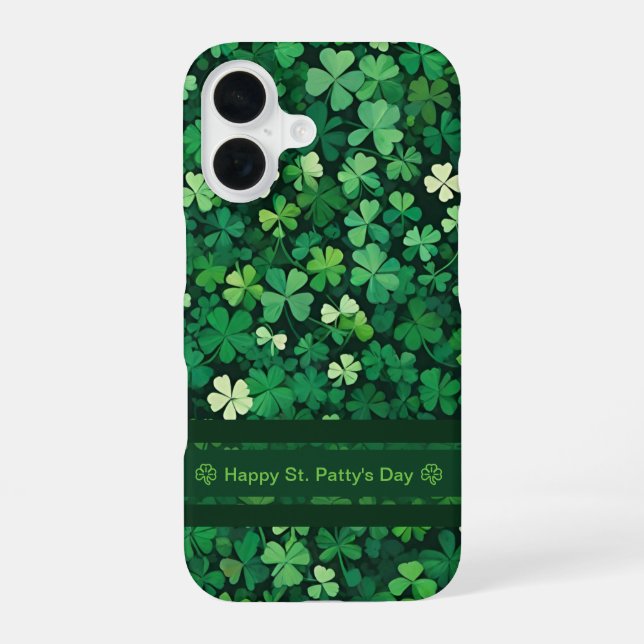 Funda Para iPhone 16 Lucky Clover Field (Reverso )