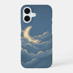 Funda Para iPhone 16 Luna vintage entre las nubes