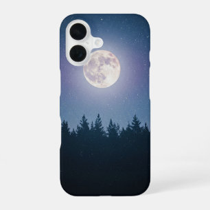 Funda Para iPhone 16 Luna Vintage sobre los Pinos