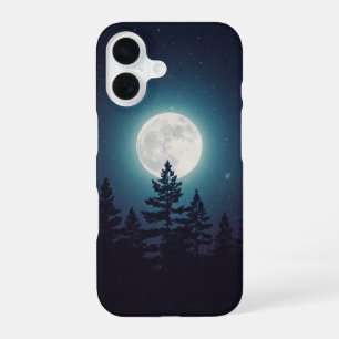 Funda Para iPhone 16 Luna Vintage Sobre Pinos