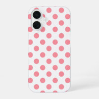 Lunares de coral y blanco