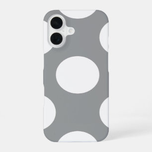 Funda Para iPhone 16 Lunares grises, Patrón de lunares, Lunares, puntea