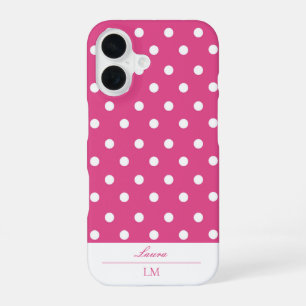 Funda Para iPhone 16 Lunares Rosa Femenino