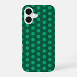 Funda Para iPhone 16 Lunares Verde Esmeralda
