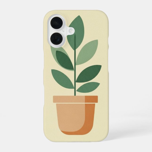 Funda Para iPhone 16 Maceta Retro (Reverso )