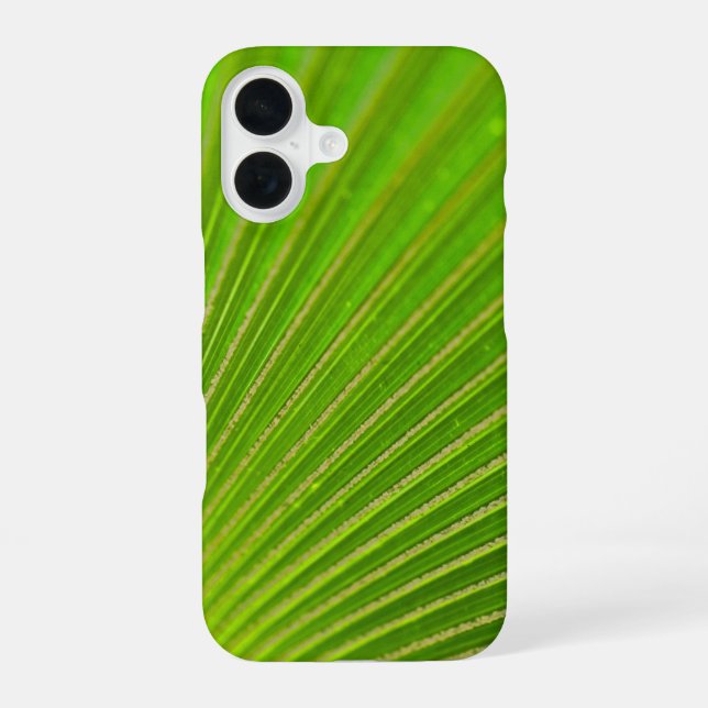 Funda Para iPhone 16 Macro de hoja de palma (Reverso )
