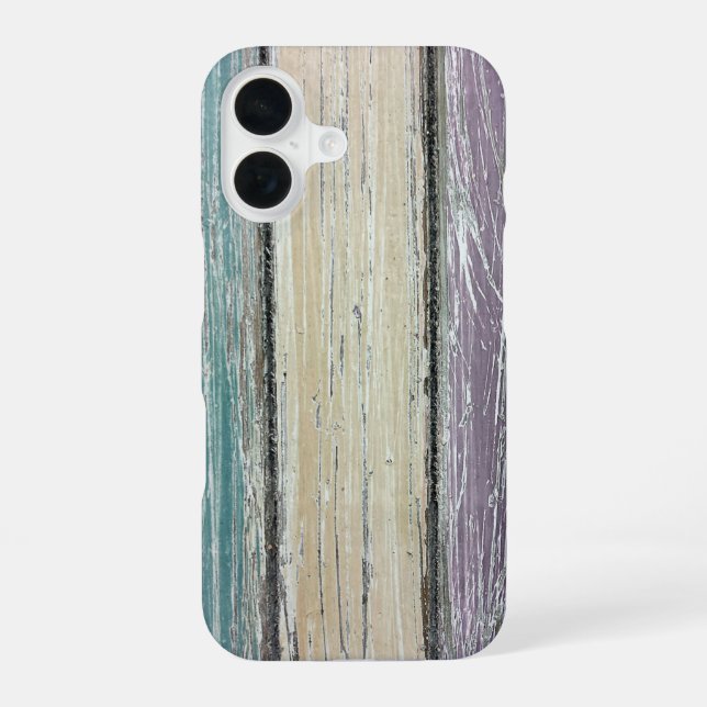 Funda Para iPhone 16 Madera pintada con estilo shabby chic (Reverso )