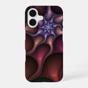 Funda Para iPhone 16 Magnífico Resumen Brillante Fractal a rayas