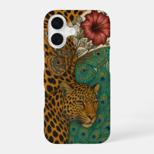 Funda Para iPhone 16 Majestad de la Selva: Collage Leopard & Nature