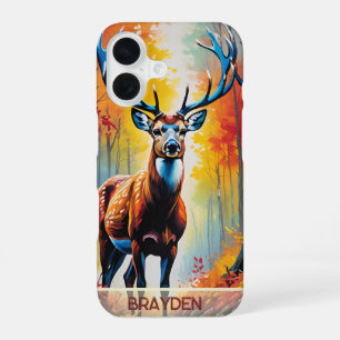 Funda Para iPhone 16 Majestuoso ciervo en medio del esplendor otoñal