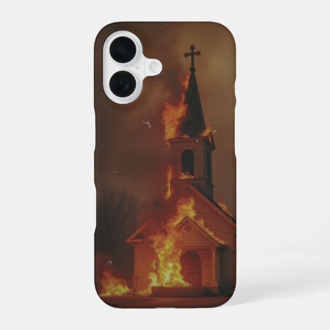 Funda Para iPhone 16 Mal sueño de iglesia (Reverso )