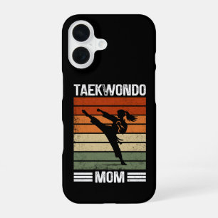 Funda Para iPhone 16 Mamá de Taekwondo Regalo Retro de Artes Marciales