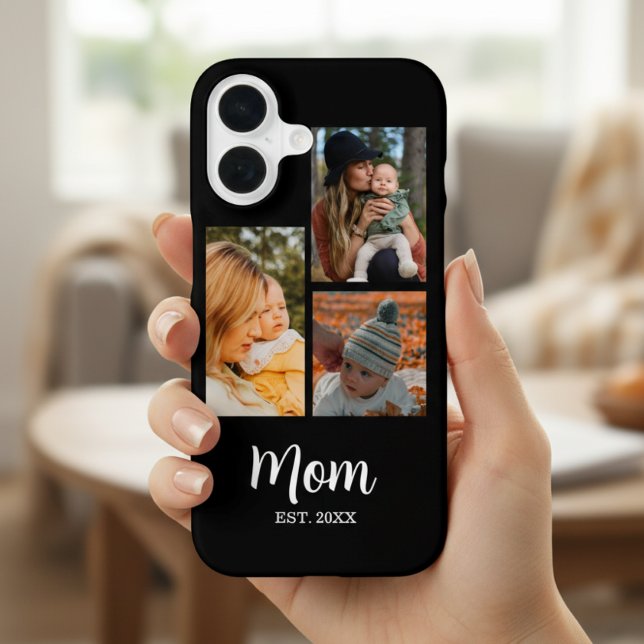 Funda Para iPhone 16 Mamá Estableció Escritura Negra 3 Foto  (Subido por el creador)