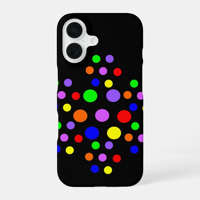 Funda Para iPhone 16 Manchas de arcoíris floral (Reverso )