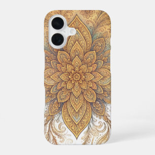 Funda Para iPhone 16 Mándala Boho Soñador - Diseño de Patrón Intrincado