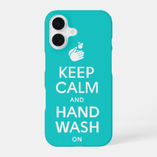 Funda Para iPhone 16 Mantén la calma y lávate las manos - Higiene de la