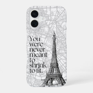 Funda Para iPhone 16 Mapa de la calle de París y Arte de Pared de Cita
