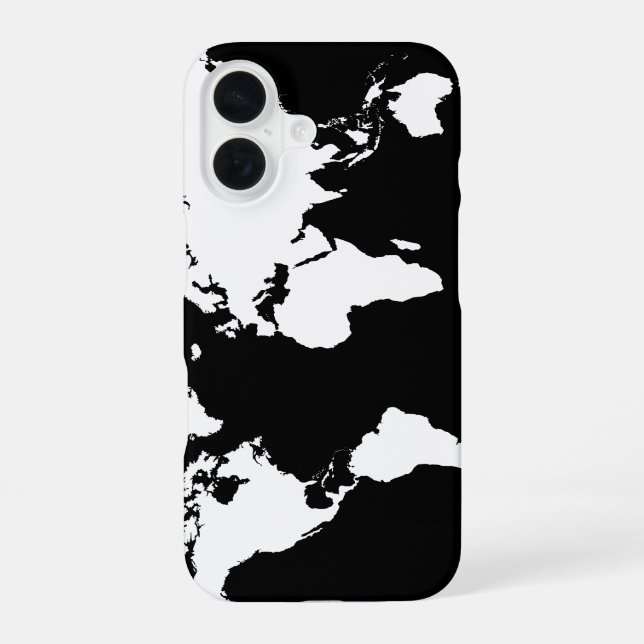 Funda Para iPhone 16 Mapa mundial (Reverso )